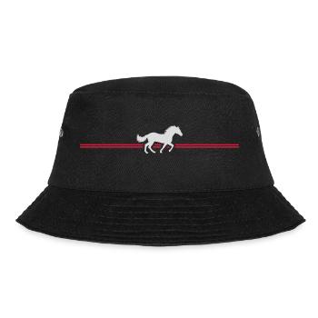 Streifen Linie Rennendes Pferd - Bucket Hat - Schwarz - Vorne - Lela (165cm)