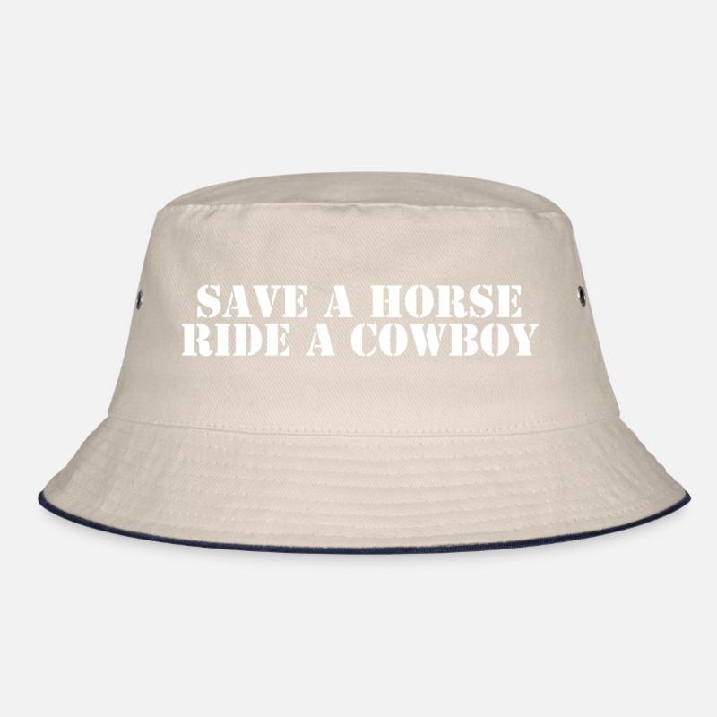 Rette ein Pferd Reiten Sie einen Cowboy Bucket Hat