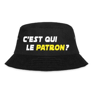 c est qui le patron / cadeau humour boss - Bob - noir - Devant - Lela (165cm)