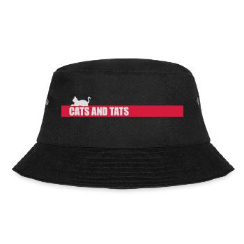 cats and tats quote - Bucket Hat - black - Front - Lela (165cm)
