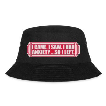 I had anxiety saying - Bucket Hat - black - Front - Lela (165cm)