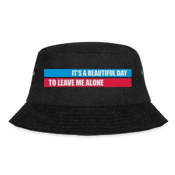 leave me alone day - Bucket Hat - Schwarz - Vorne - Lela (165cm)