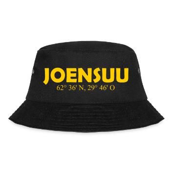 Joensuu - Finland - Coordinates - Longitude Latitu - Bucket Hat - Schwarz - Vorne - Lela (165cm)