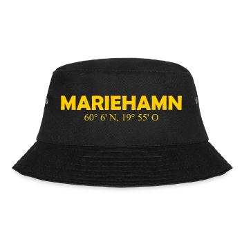 Mariehamn - Finland - Coordinates - Longitude - Bucket Hat - Schwarz - Vorne - Lela (165cm)