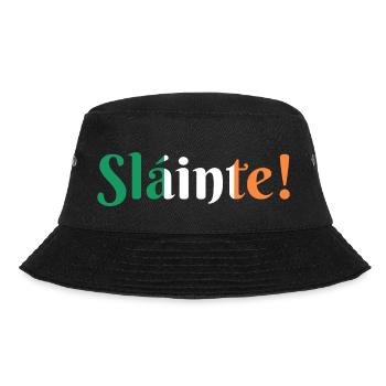 Sláinte St- Patrick's Day Irland Flagge Geschenk - Bucket Hat - Schwarz - Vorne - Lela (165cm)