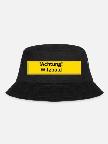 Witzbold witzig Mann Witzig Geschenk Geschenkidee - Bucket Hat - Schwarz