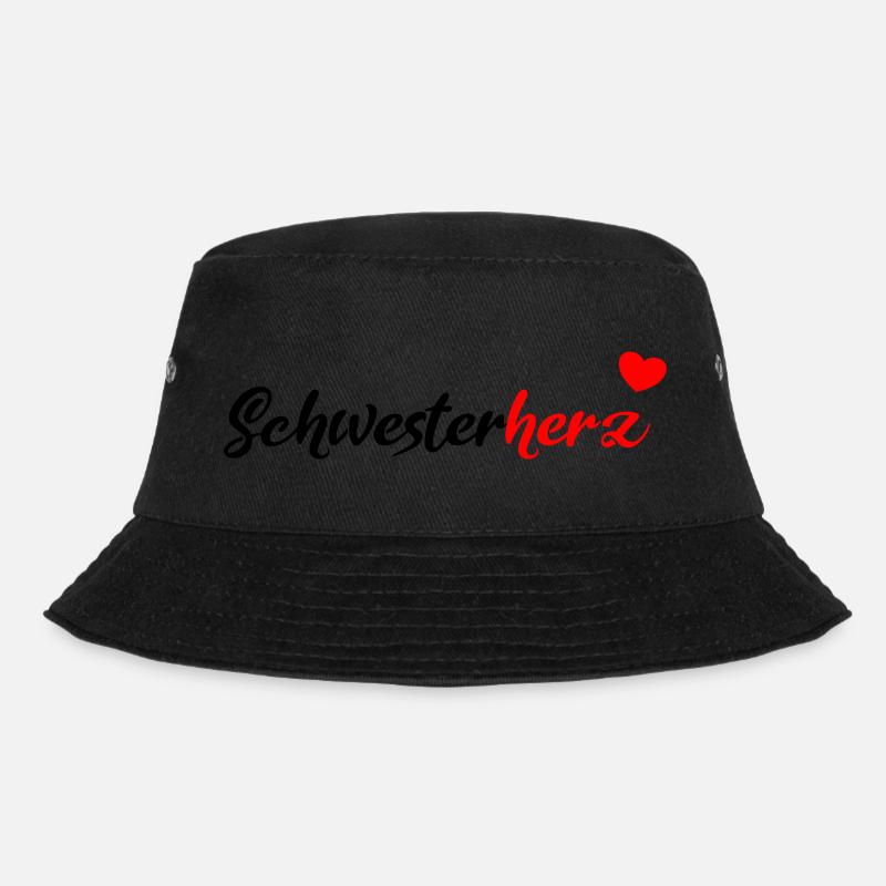 Schwesterherz Black - Bucket Hat - Schwarz