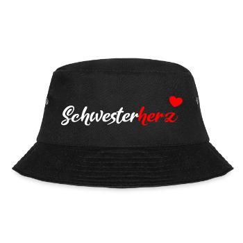 Schwesterherz White - Bucket Hat - Schwarz - Vorne - Lela (165cm)