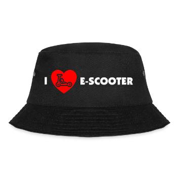 E-Scooter E-Roller Scooter - Bucket Hat - Schwarz - Vorne - Lela (165cm)