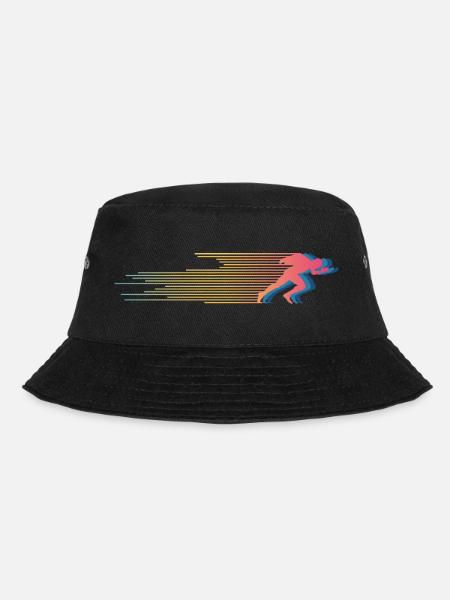Biking Running Marathon Triathlon Fahrrad - Bucket Hat - Schwarz