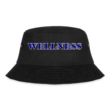 Eleganter Wellness Schriftzug - Bucket Hat - Schwarz - Vorne - Lela (165cm)
