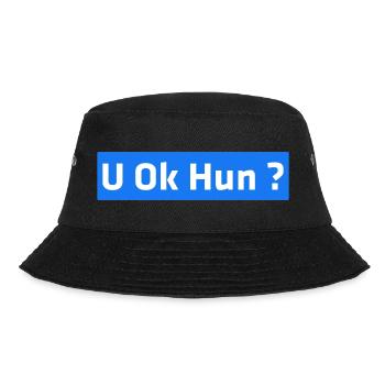 U Ok Hun? - Bucket Hat - Schwarz - Vorne - Lela (165cm)