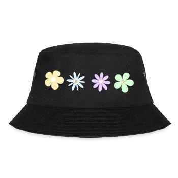 Minimalist flowers - Bucket Hat - black - Front - Lela (165cm)
