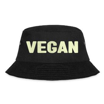 Vegan - splash - Bucket Hat - black - Front - Lela (165cm)