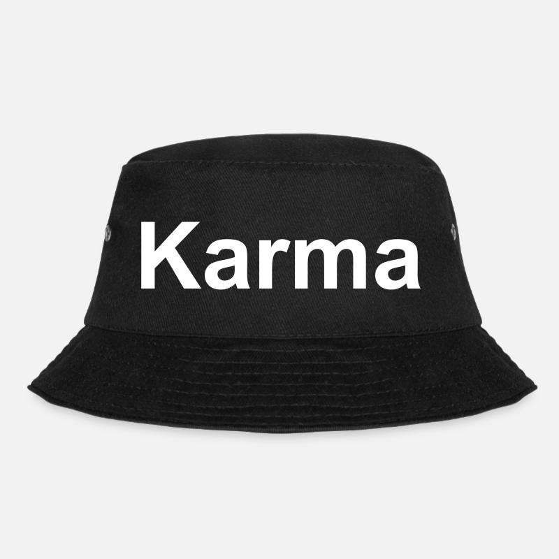 Karma weiß - Bucket Hat - Schwarz
