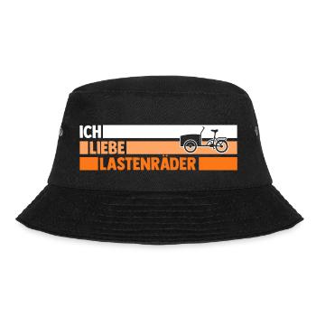 Fahrrad Lastenfahrrad Lastenrad - Bucket Hat - Schwarz - Vorne - Lela (165cm)
