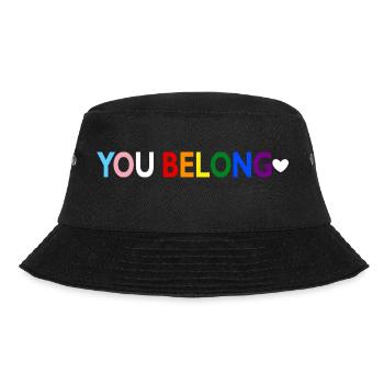 Du gehörst zu Gay Pride LGBT Support Transgender - Bucket Hat - Schwarz - Vorne - Lela (165cm)