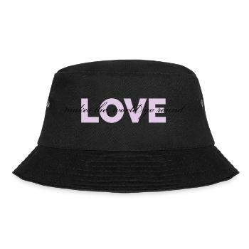Love - Bucket Hat - Schwarz - Vorne - Lela (165cm)