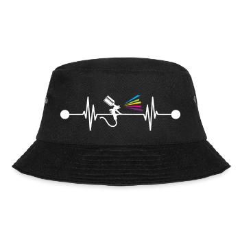 Painter Heartbeat Vehicle Painter Car Painter - Bucket Hat - black - Front - Lela (165cm)