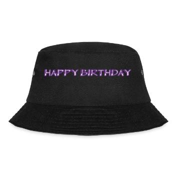 ALLES GUTE ZUM GEBURTSTAG. ALLES GUTE ZUM GEBURTSTAG. JAHRESTAG. - Bucket Hat - Schwarz - Vorne - Lela (165cm)