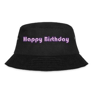 ALLES GUTE ZUM GEBURTSTAG. ALLES GUTE ZUM GEBURTSTAG. JAHRESTAG. - Bucket Hat - Schwarz - Vorne - Lela (165cm)