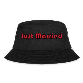 JUST MARRIED. bachelorette party. LOVE. SAINT VALENTINE. COUPLE. - Bucket Hat - black - Front - Lela (165cm)