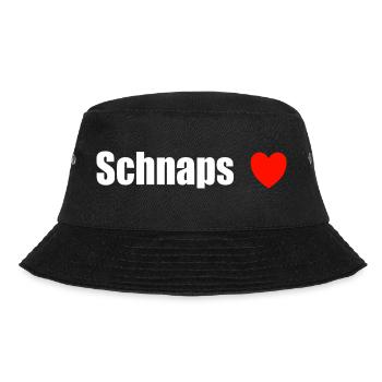 Schnapsliebe - Bucket Hat - Schwarz - Vorne - Lela (165cm)