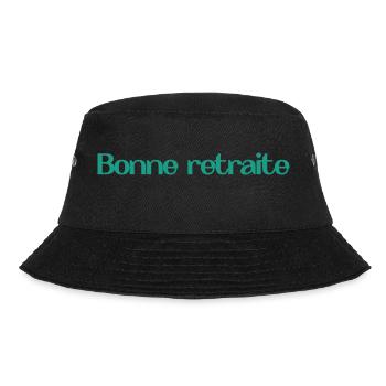 RETIREMENT. HAPPY RETIREMENT. HAPPY RETREAT - Bucket Hat - black - Front - Lela (165cm)