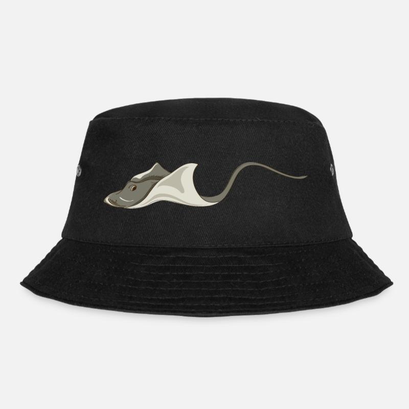 Meerestiere - Bucket Hat - Schwarz