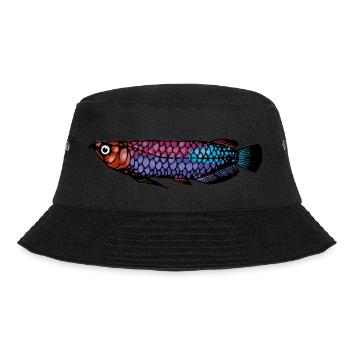Meerestiere - Bucket Hat - Schwarz - Vorne - Lela (165cm)