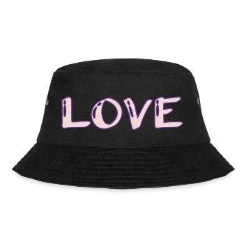 ICH HABE GERADE GEHEIRATET. Junggesellinnenabschied. HEILIGER VALENTINSTAG. PAAR. LIEBE - Bucket Hat - Schwarz - Vorne - Lela (165cm)