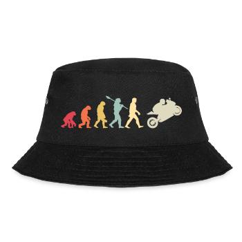 Motorcycle Evolution Vintage Superbike Biker - Bucket Hat - black - Front - Lela (165cm)