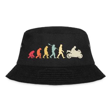 Motorcycle Evolution Vintage Superbike Biker - Bucket Hat - black - Front - Lela (165cm)