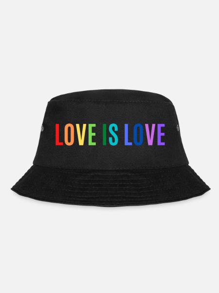 LOVE IS LOVE - Bucket Hat - Schwarz