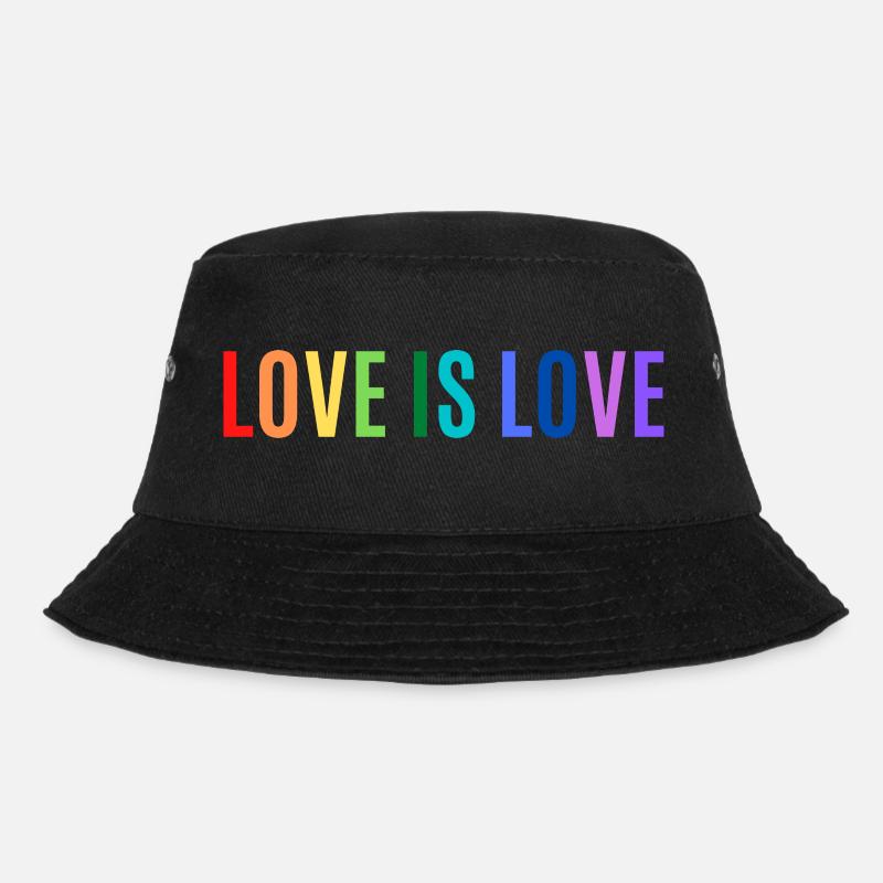 LOVE IS LOVE - Bucket Hat - Schwarz