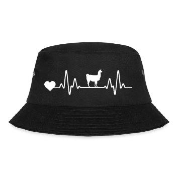 Heartbeat Lama - Bucket Hat - black - Front - Lela (165cm)