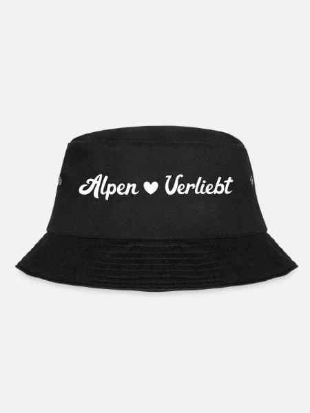 Verliebt in die Alpen, Berge und Natur - Bucket Hat - Schwarz