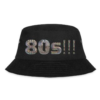 80s DISCO lettering disco ball look dancing motto - Bucket Hat - black - Front - Lela (165cm)