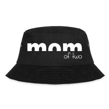 mom of two - Bucket Hat - Schwarz - Vorne - Lela (165cm)