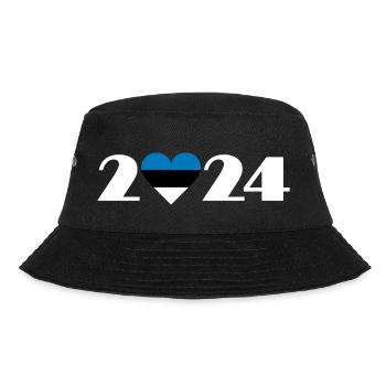 I love Estland 2024, Reise nach Estland 2024 - Bucket Hat - Schwarz - Vorne - Lela (165cm)