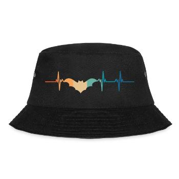 Bat heartbeat - Bucket Hat - black - Front - Lela (165cm)