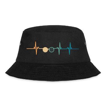 Optician heartbeat - ophthalmologist gift idea - Bucket Hat - black - Front - Lela (165cm)