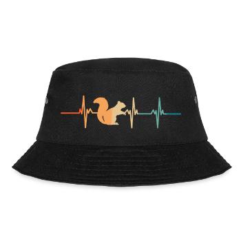 Squirrel heartbeat - Bucket Hat - black - Front - Lela (165cm)