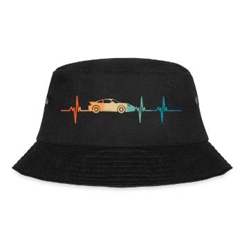 Heartbeat Sports Car - Bucket Hat - black - Front - Lela (165cm)