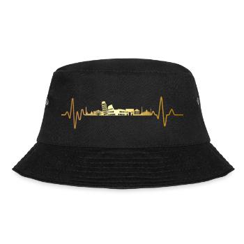 Heartbeat Italien - Bucket Hat - Schwarz - Vorne - Lela (165cm)