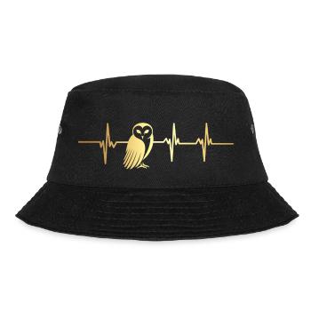 Heartbeat Owl - Bucket Hat - black - Front - Lela (165cm)