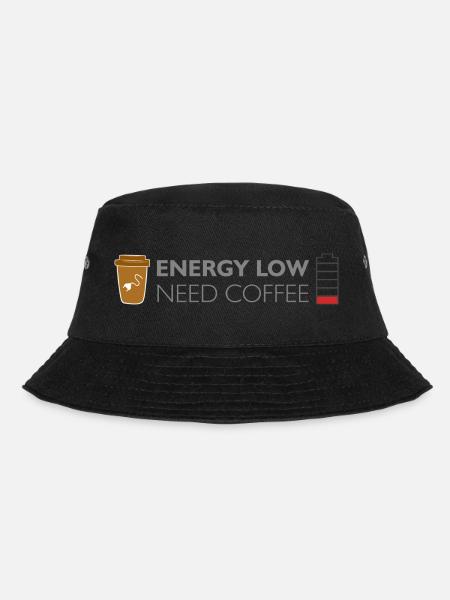 low energy need coffee - Bucket Hat - Schwarz