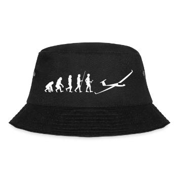 Sailplane Pilot Evolution Flying Glider Aviation - Bucket Hat - black - Front - Lela (165cm)