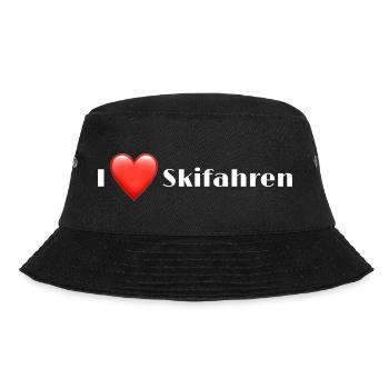 I love Skifahren - Bucket Hat - Schwarz - Vorne - Lela (165cm)