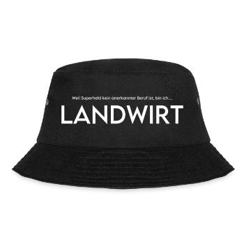 Landwirte sind Superhelden - Bucket Hat - Schwarz - Vorne - Lela (165cm)